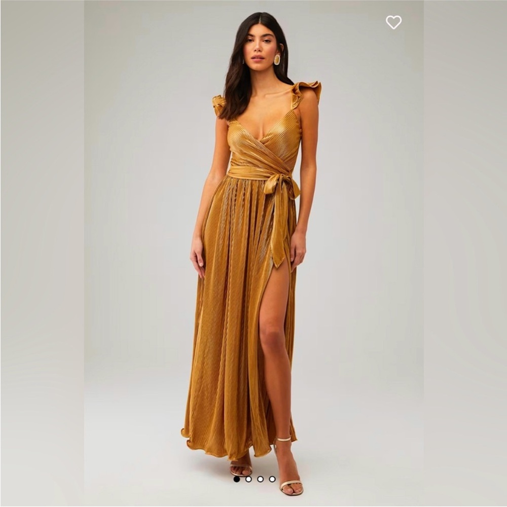 SAYLOR Gold Maxi Dress